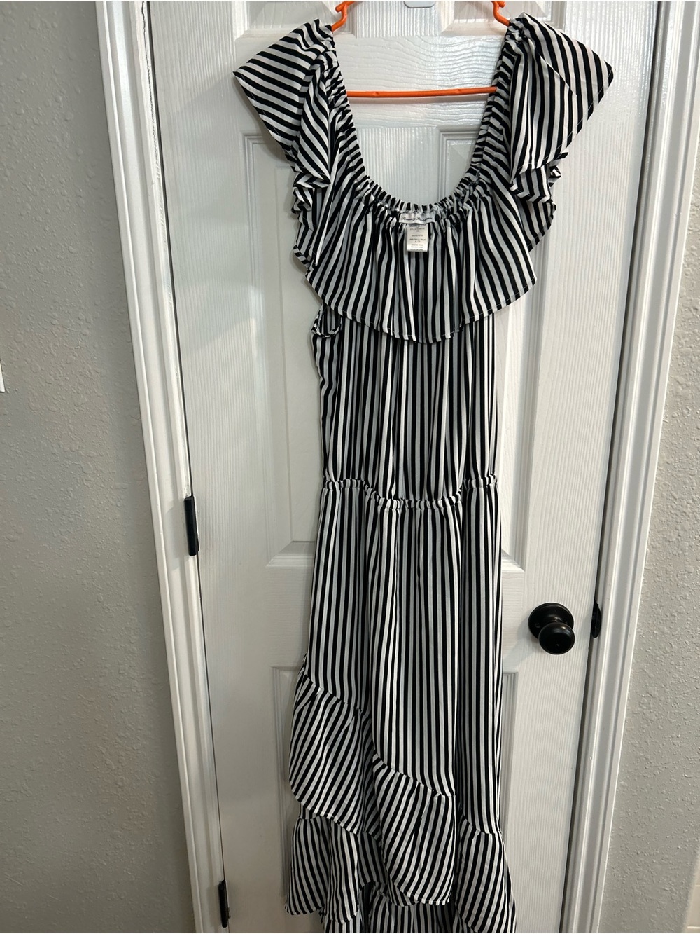 Tommy Bahama off-the-shoulder maxi dress black & white sz XL NWT $139 retail